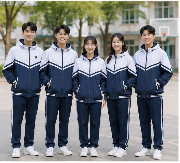 Tập thể đồng phục áo khoác gió học sinh