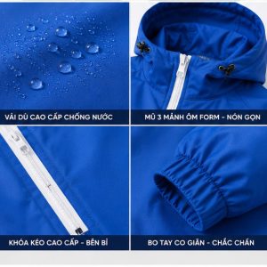 Chi tiết Mẫu đồng phục áo khoác gió sinh viên