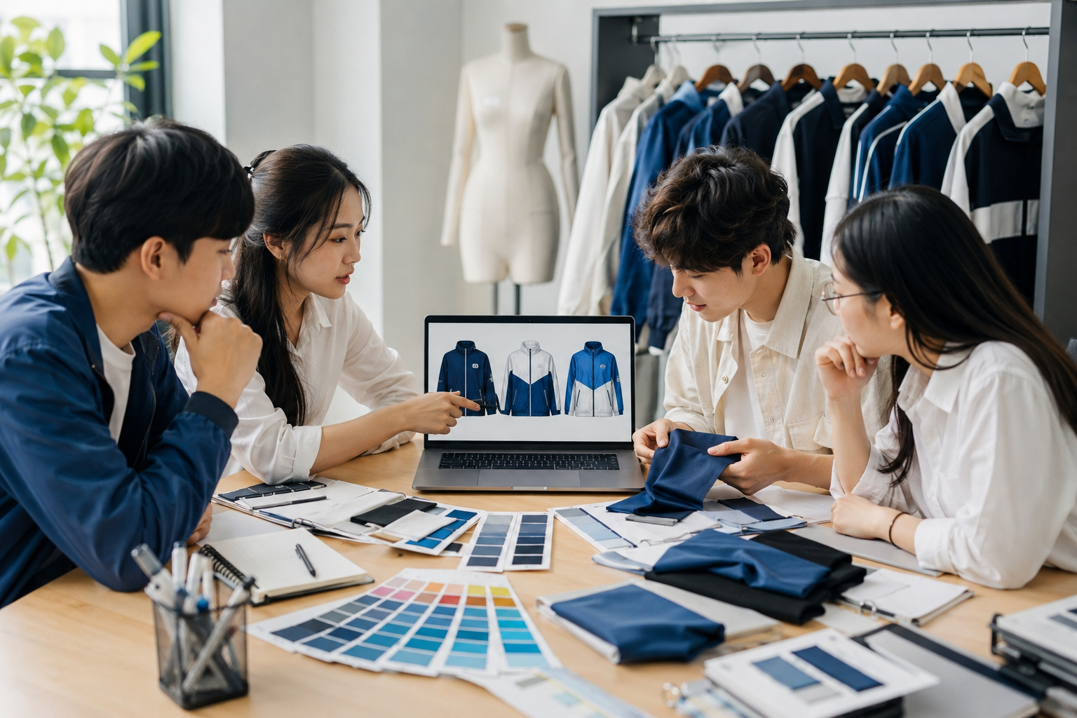 Duyệt mẫu áo khoác gió sinh viên