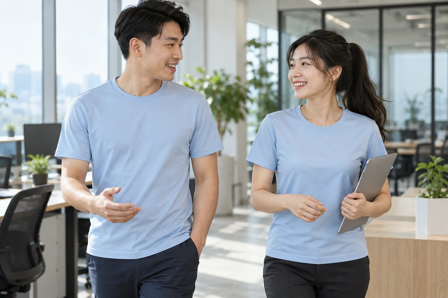 Ứng dụng áo đồng phục từ vải Thun lạnh