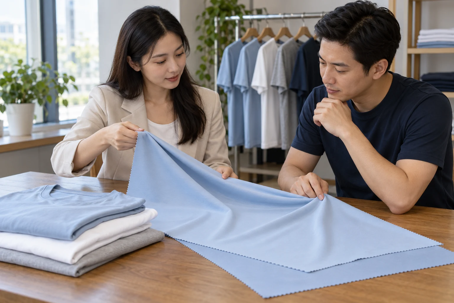 Chọn mẫu vải Thun lạnh
