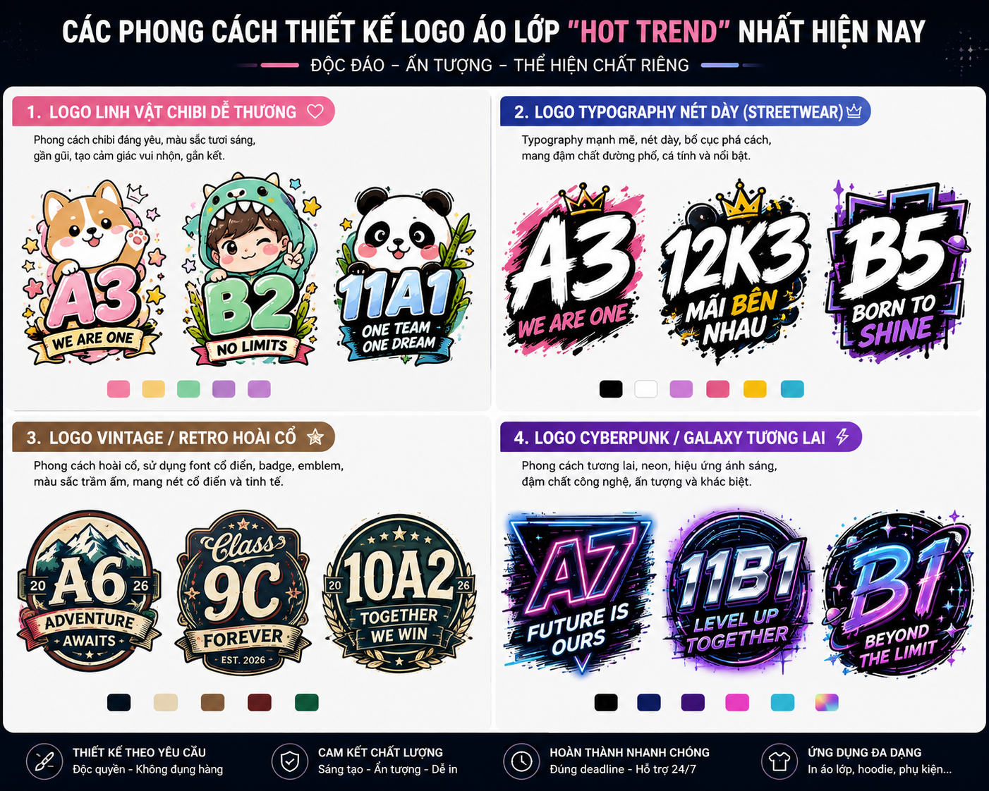 Logo áo lớp hottrend
