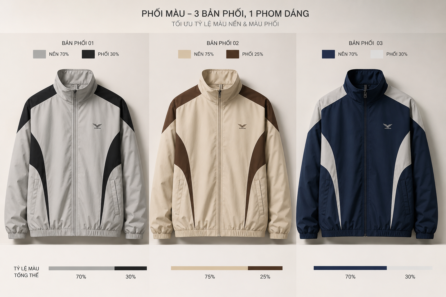Phối màu áo khoác gió sinh viên