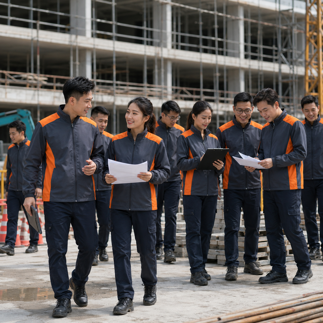 tập thể mặc Mẫu áo khoác gió đồng phục công trường tập thể mặc Mẫu áo khoác gió đồng phục công trường