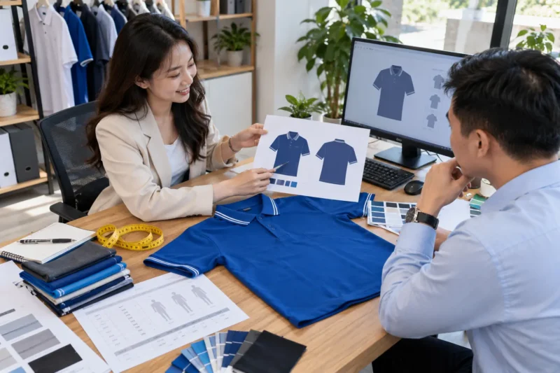 Duyệt mockup áo đồng phục công ty trước sản xuất