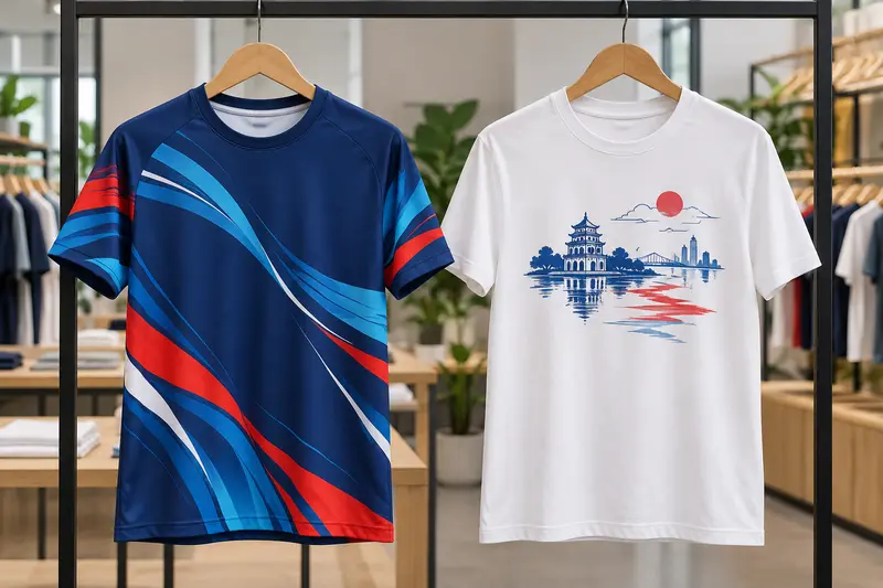 So sánh áo poly in chuyển nhiệt và áo cotton in DTG
