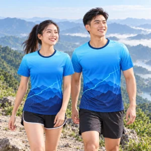 Áo chạy bộ in chuyển nhiệt Mountain Run xanh chuyển sắc - ảnh đại diện