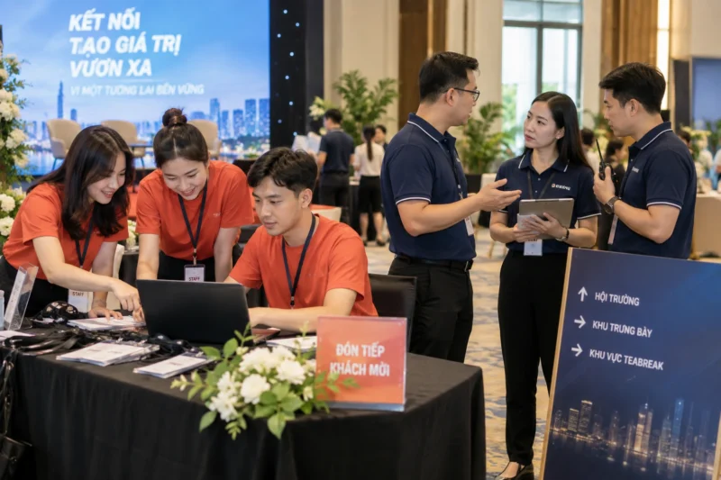 Áo cổ tròn và polo sử dụng trong sự kiện