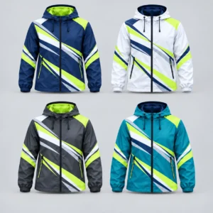 Áo gió đồng phục in chuyển nhiệt Event Crew navy lime - các màu sản phẩm