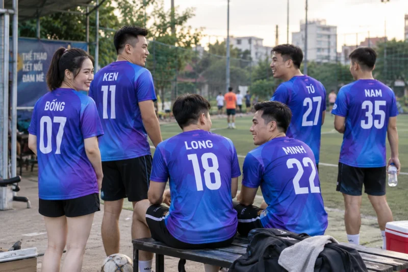 Áo in chuyển nhiệt cá nhân hóa cho nhiều thành viên