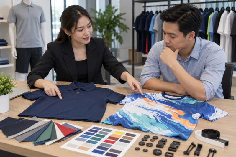 Hệ đồng phục kết hợp áo in chuyển nhiệt và áo in logo