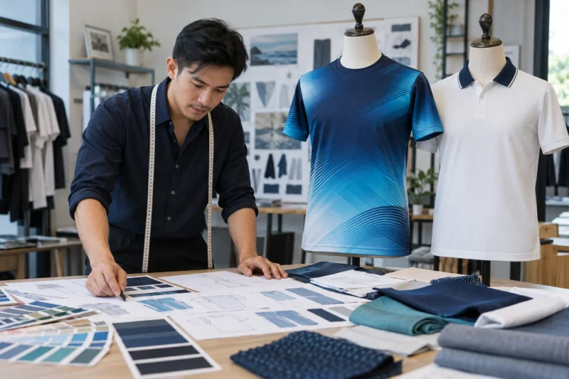 Thiết kế áo in chuyển nhiệt toàn thân và áo in logo