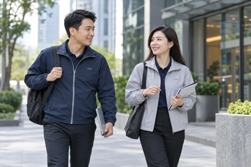 Áo khoác đồng phục trình dược viên khi di chuyển ngoài thị trường