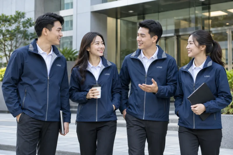 Áo khoác gió 2 lớp đồng phục công ty