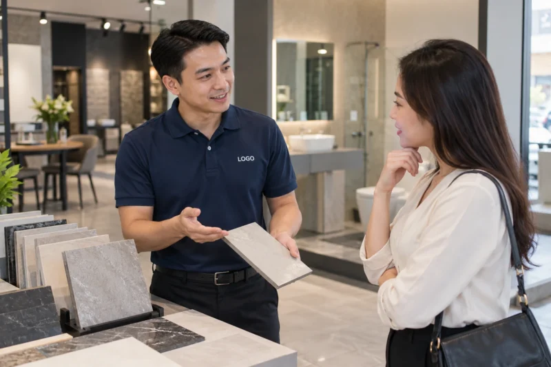 Áo polo đồng phục công ty cho nhân viên tư vấn