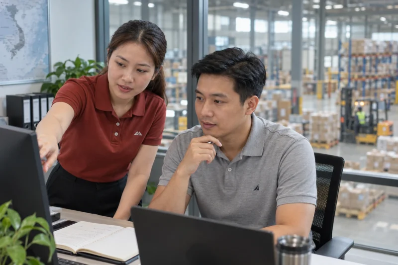 Áo polo đồng phục điều phối logistics