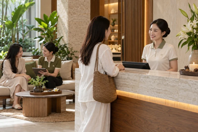 Áo polo spa cho lễ tân và tư vấn viên