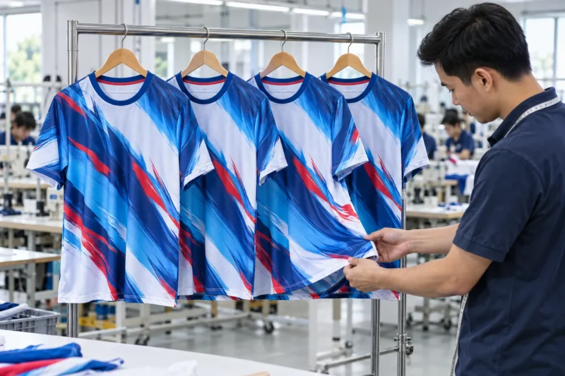 Áo thể thao đồng phục in chuyển nhiệt toàn thân
