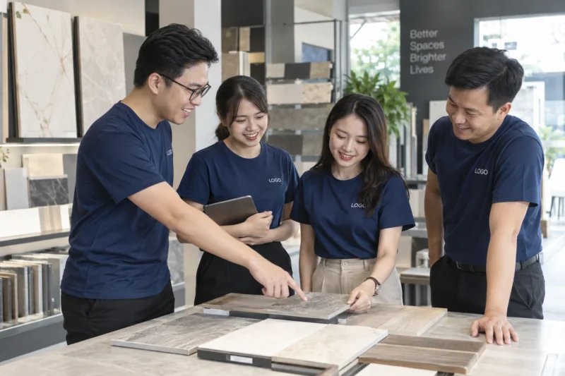 Áo thun đồng phục công ty phối một màu