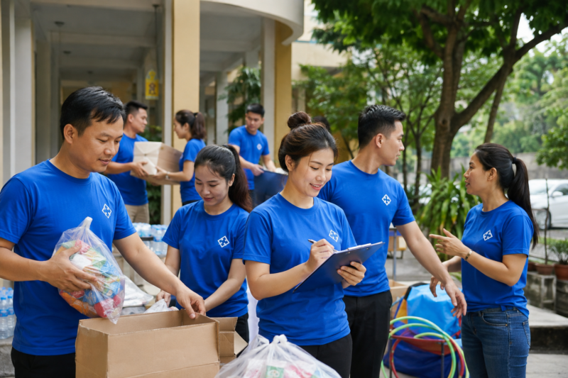 Áo thun đồng phục đội nhóm