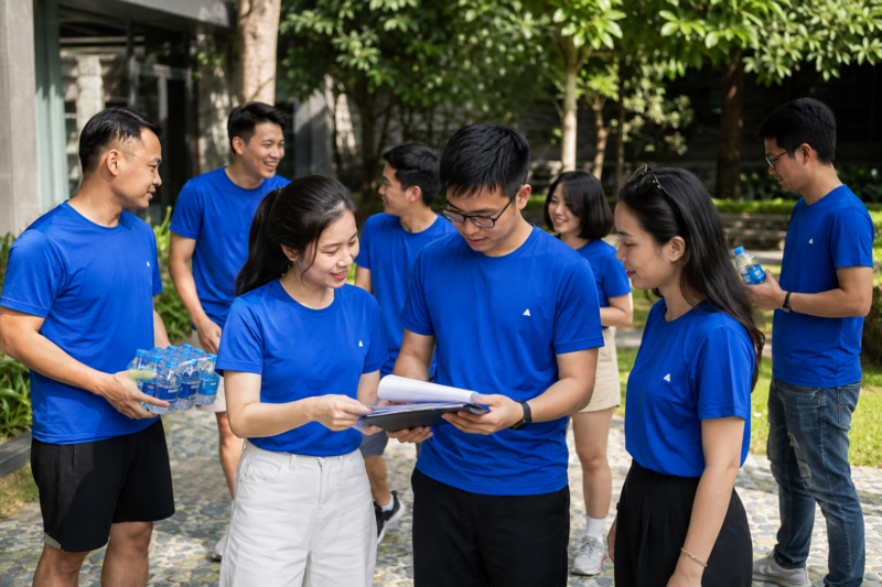 Áo thun đồng phục mùa hè