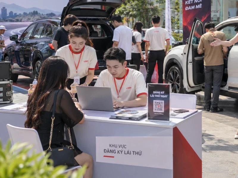 Áo thun đồng phục sự kiện lái thử ô tô