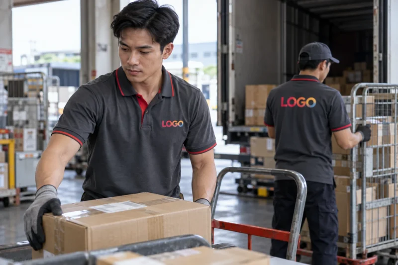 Áo thun và polo đồng phục công ty logistics