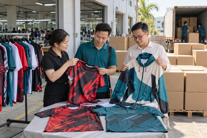 Bàn giao áo in chuyển nhiệt số lượng lớn cho doanh nghiệp