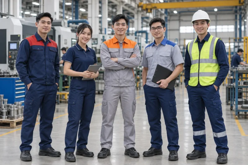 Bộ đồng phục kỹ thuật cho nhiều vị trí công việc