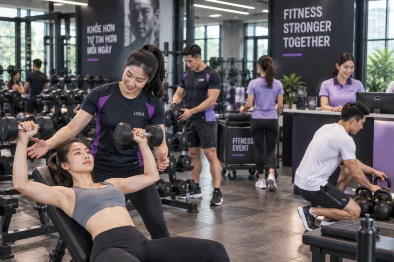 Các mẫu đồng phục phòng gym đẹp cho từng vị trí