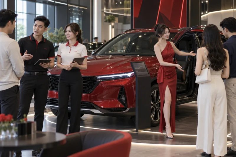 Các mẫu đồng phục showroom ô tô đẹp theo từng vị trí