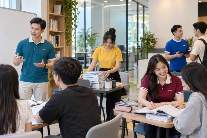 Các mẫu đồng phục trung tâm ngoại ngữ đẹp