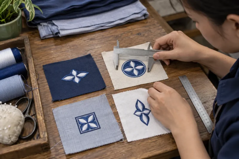Cách đo kích thước các dạng logo thêu