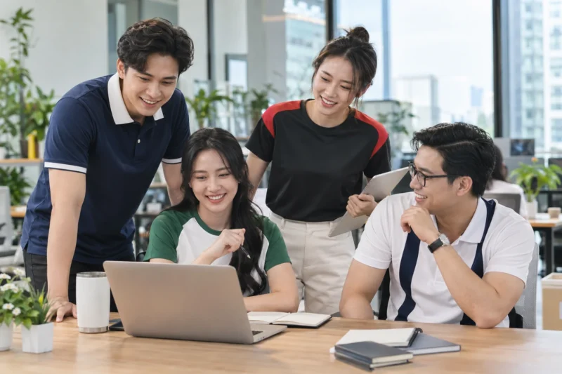 Cách phối màu áo thun đồng phục công ty