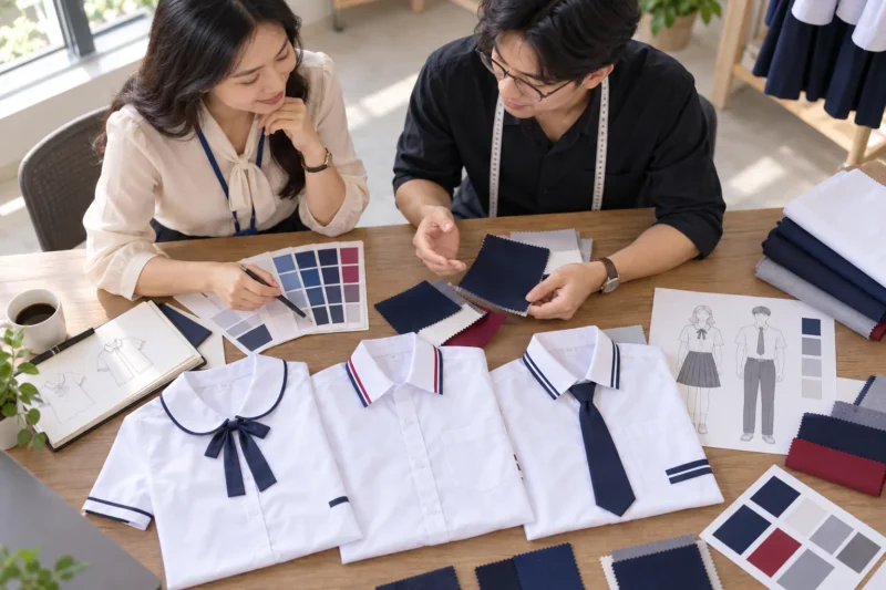 Cách phối màu mẫu áo đồng phục học sinh
