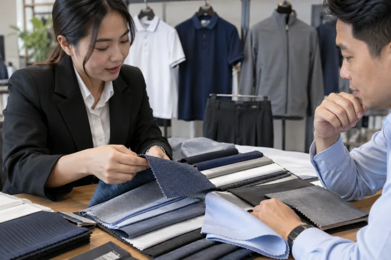 Chất liệu may bộ đồng phục công ty cao cấp