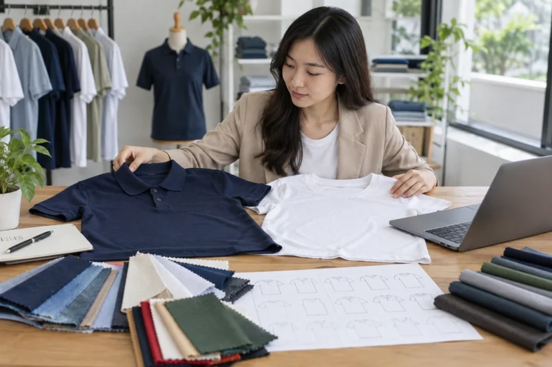 Chi phí may áo polo và áo cổ tròn đồng phục