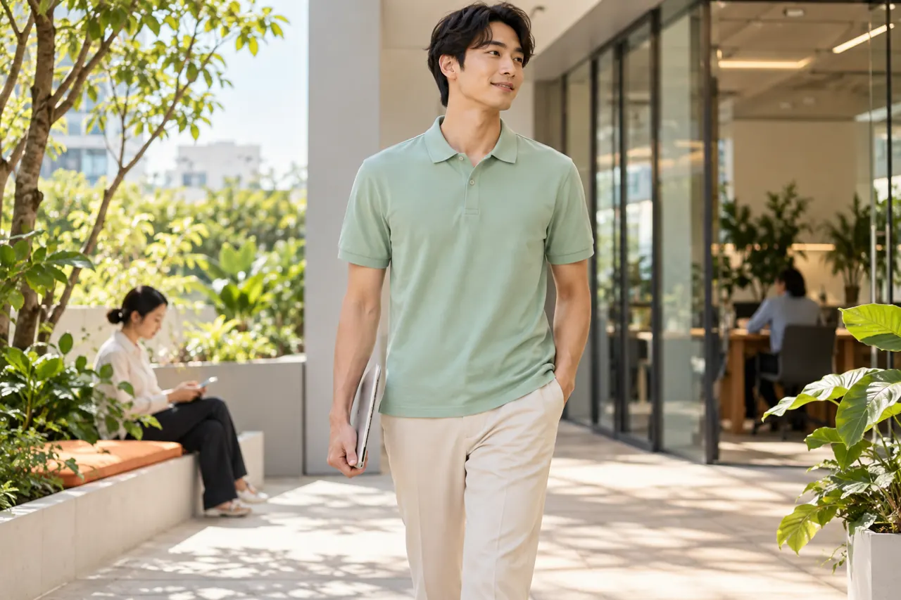 Chiều dài gấu polo trên người cao