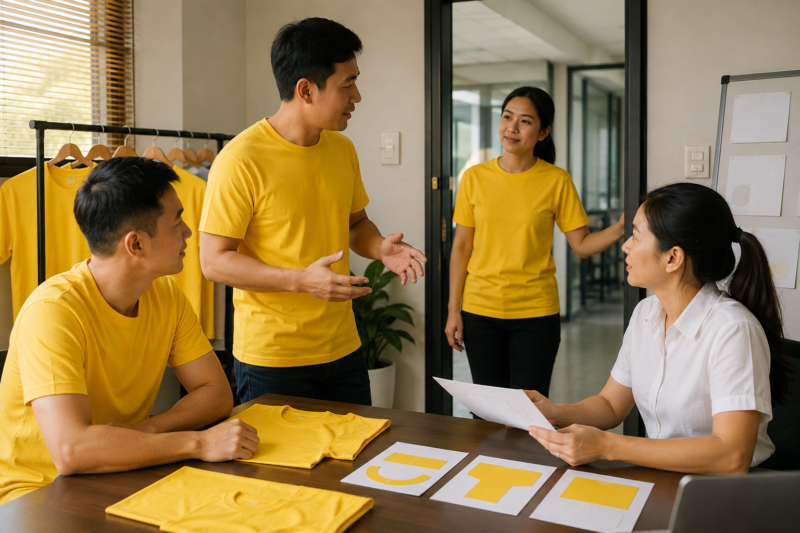 Chọn áo thun cotton 100% công ty