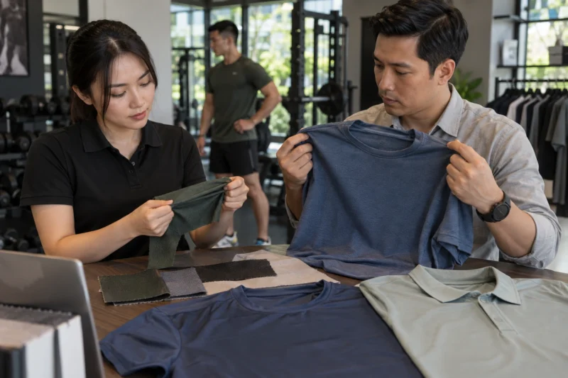 Chọn chất liệu may đồng phục phòng gym
