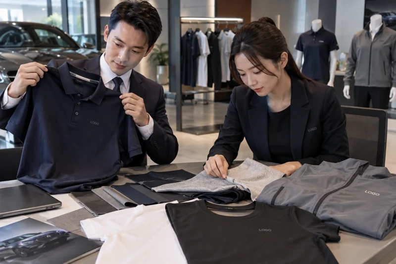 Chọn chất liệu may đồng phục showroom ô tô