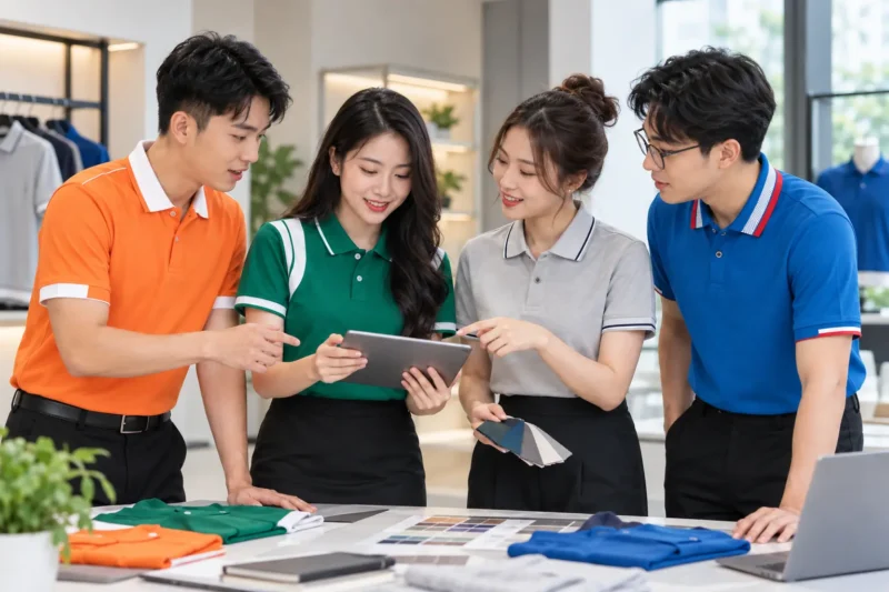 Chọn màu áo polo đồng phục theo nhận diện doanh nghiệp