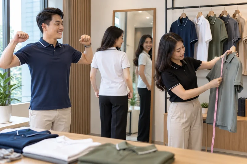 Chọn size áo đồng phục cho đội sale bất động sản