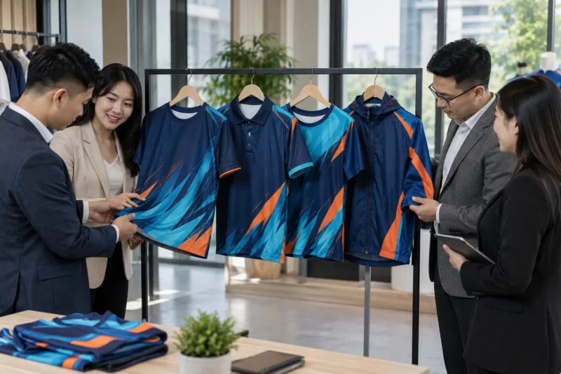 Chọn vải in chuyển nhiệt áo đồng phục tại VIE Uniform