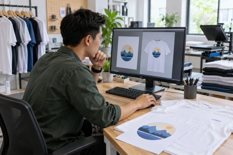 Chuẩn bị file thiết kế để in áo trong ngày