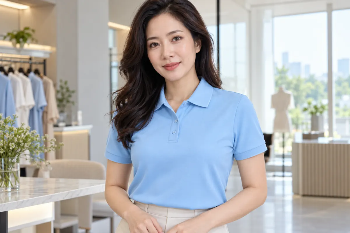 Cổ áo polo ôm vừa vòng cổ