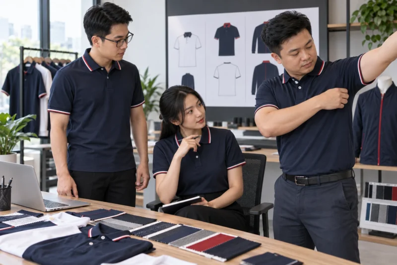 Đánh giá mẫu thiết kế đồng phục trên người thật