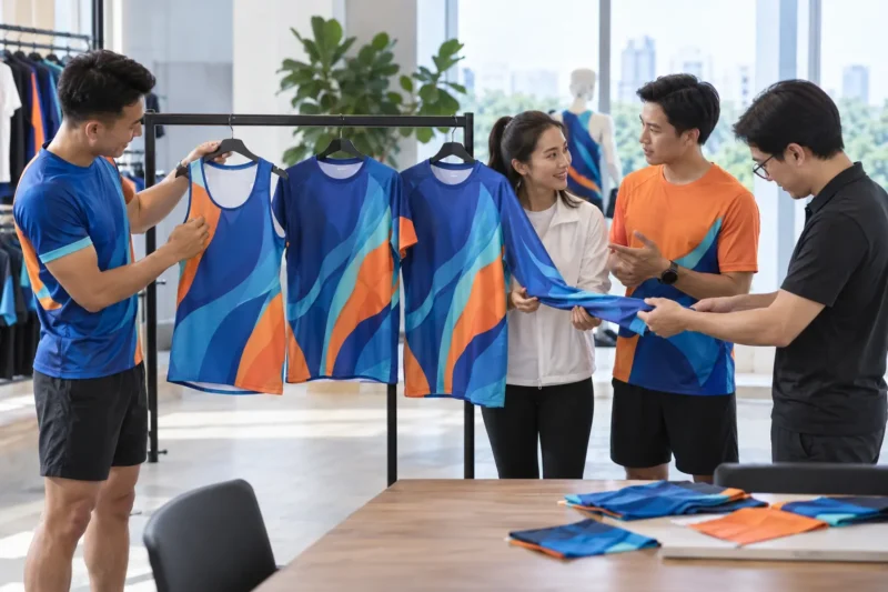 Đặt may áo chạy bộ in chuyển nhiệt tại VIE Uniform