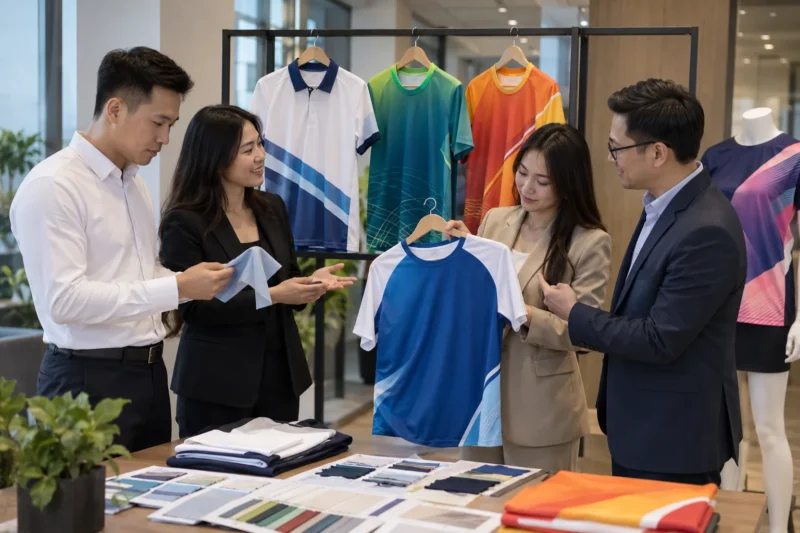Đặt may áo thun lạnh in chuyển nhiệt tại VIE Uniform