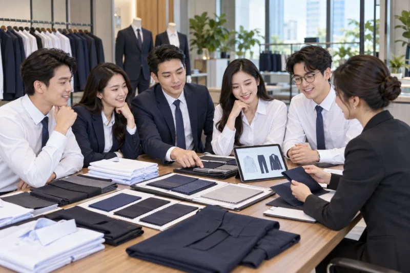 Đặt may bộ đồng phục sơ mi quần âu